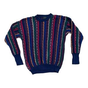 Vintage Colorful Grandpa Coogi-Style Sweater XL